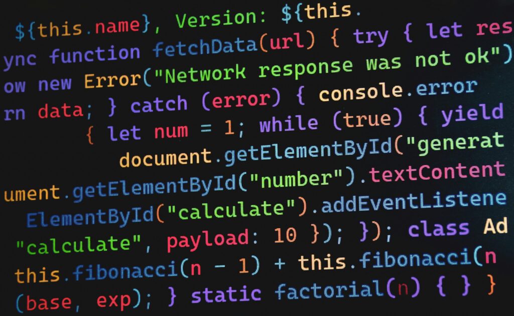 pexels-photo-31343632-31343632 Vibrant JavaScript code displayed on a screen, highlighting programming concepts and software development.